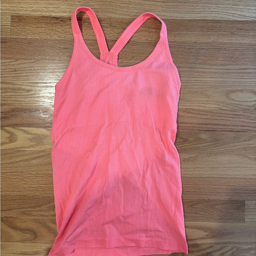 Lululemon Pink Ribbed Tank Top